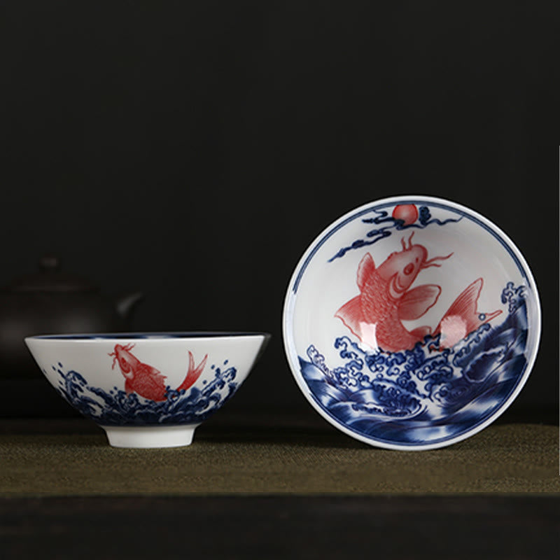 Taza de té de Buddha Stones, flores, carácter Fu, montañas, loto, flores de cerezo, taza de té de Kung Fu