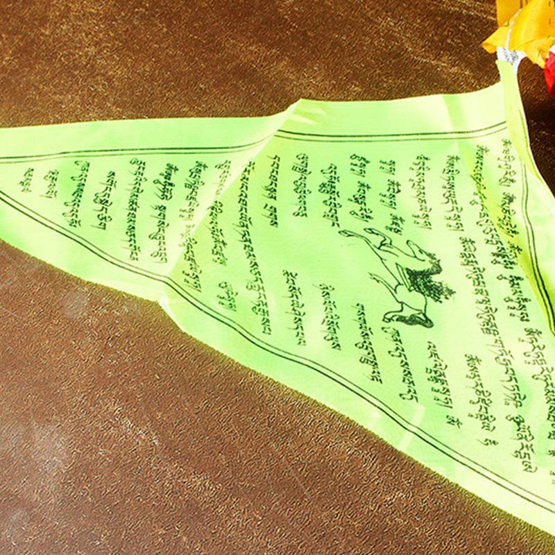 Bendición tibetana al aire libre 25 piezas decoración de bandera de oración triangular