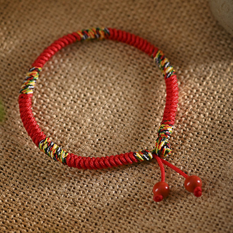 Pulsera de la suerte con protección de cuerda y nudo King Kong de cinco colores