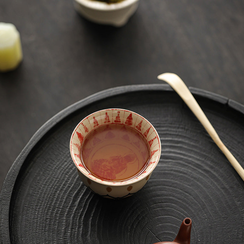 Buddha Stones Dunhuang Color Mil Budas Taza de té Kung Fu Taza de té 100ml