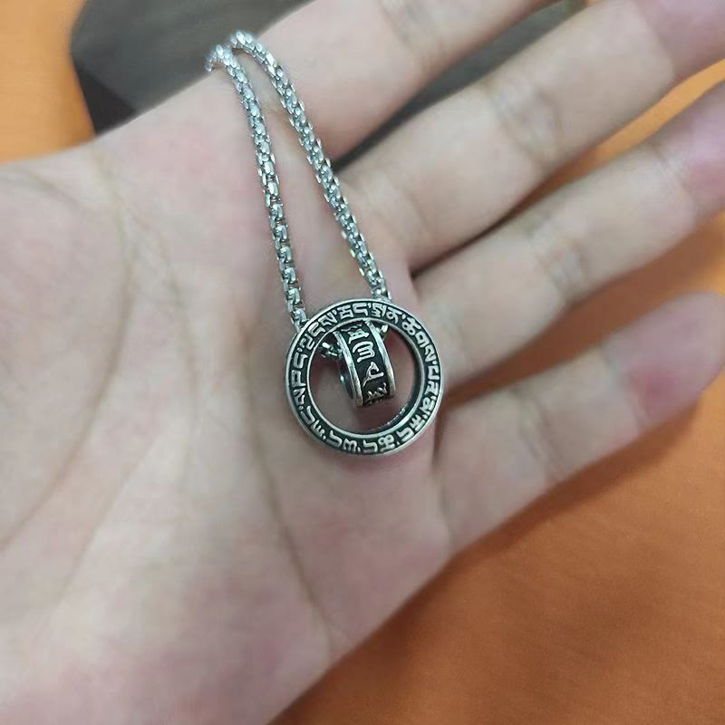 Buddha Stones tibetano Om Mani Padme Hum tallado paz pureza cadena collar colgante - image 15