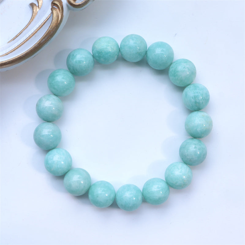 Pulsera de confianza curativa con cuentas de amazonita natural de Buddha Stones