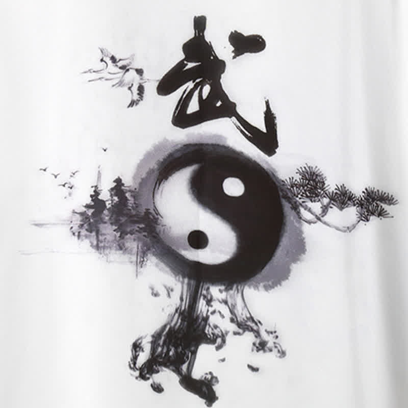 Conjunto de 3 piezas de Buddha Stones con diseño de árbol Yin Yang, Tai Chi, práctica espiritual zen, meditación y oración, uniforme unisex.