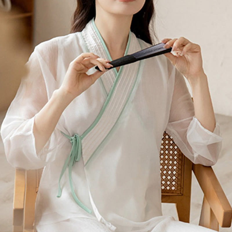 Conjunto de ropa de gasa para mujer, ropa de práctica de meditación espiritual Zen, Buddha Stones, oración Retro - image 11