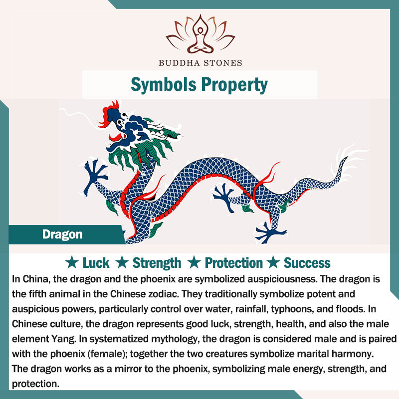 Pulsera de la suerte con protección de acero titanio y dragón de Buddha Stones - image 32