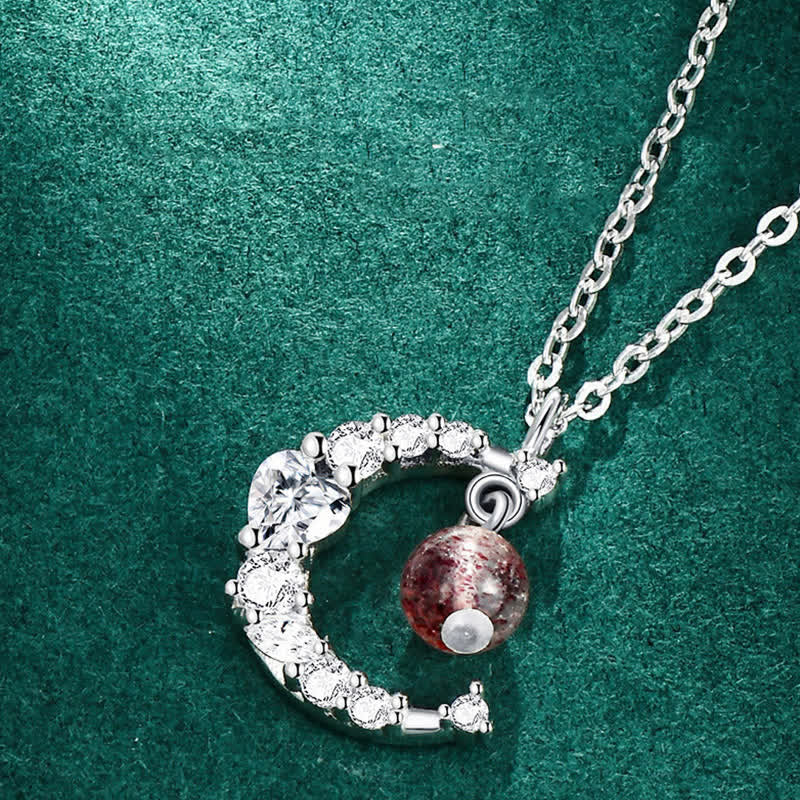 Collar curativo de amor con cristal azul de cuarzo fresa y Buddha Stones