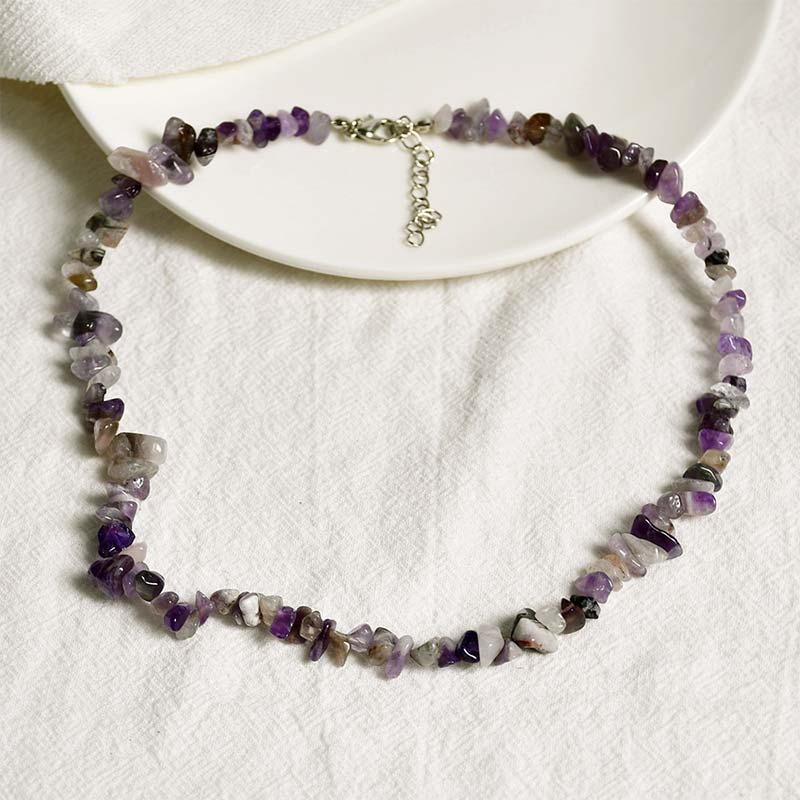 Collar de la suerte con piedras de cristal natural de Buddha Stones