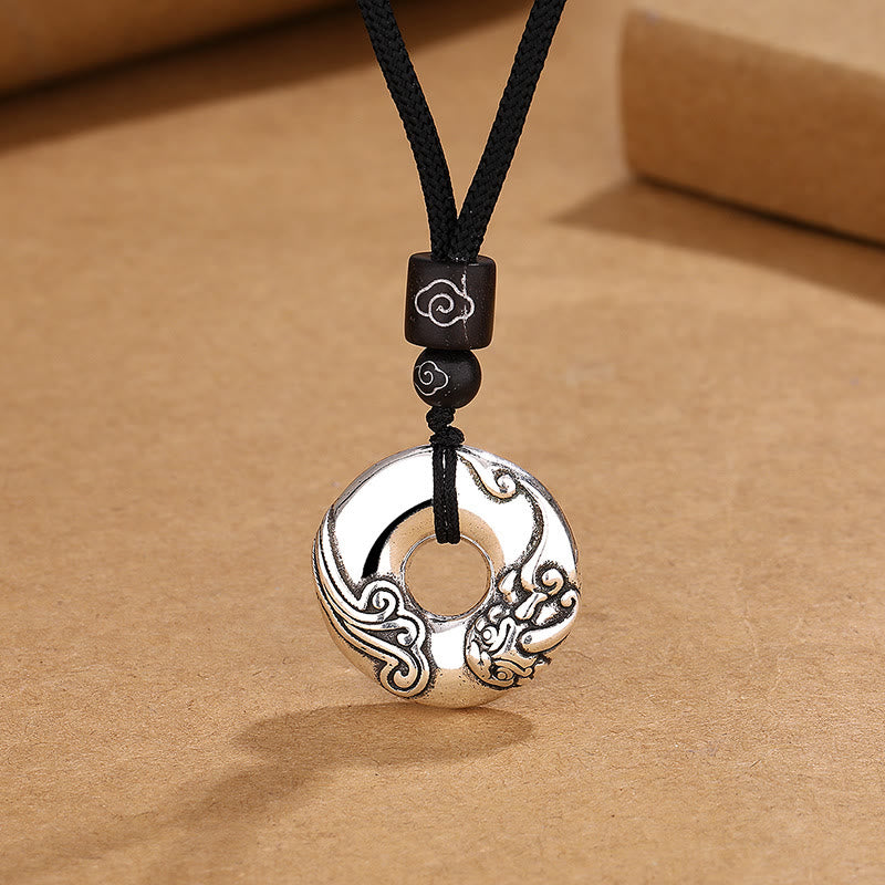 Colgante de collar de riqueza de cobre con hebilla de paz PiXiu de Buddha Stones - PiXiu (Riqueza ♥Suerte) - image 1