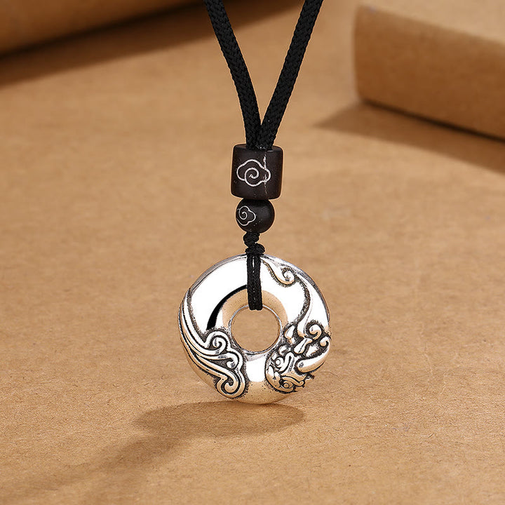 Colgante de collar de riqueza de cobre con hebilla de paz PiXiu de Buddha Stones - PiXiu (Riqueza ♥Suerte) - image 1