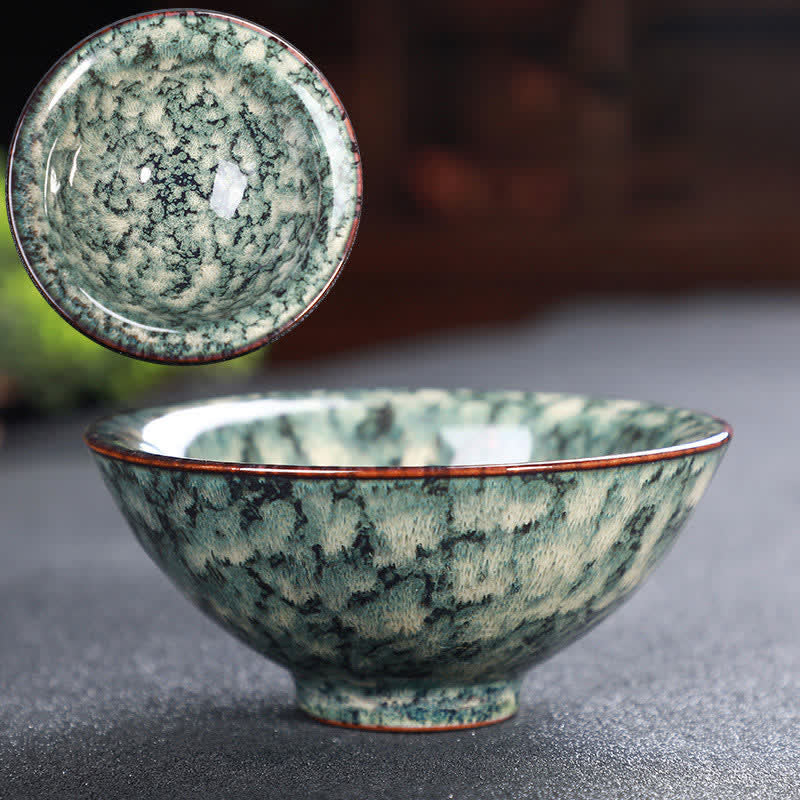 Tazas de té de cerámica coloridas con Buddha Stones para el hogar y la oficina