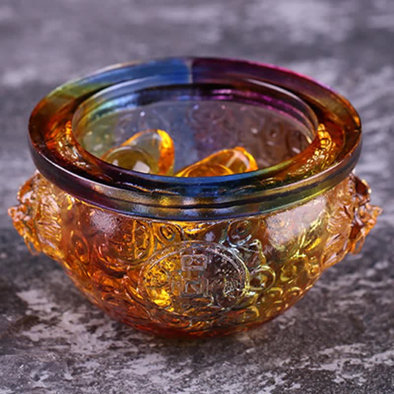 Pieza de arte hecha a mano de Liuli Crystal Treasure Bowl para decoración del hogar - image 8