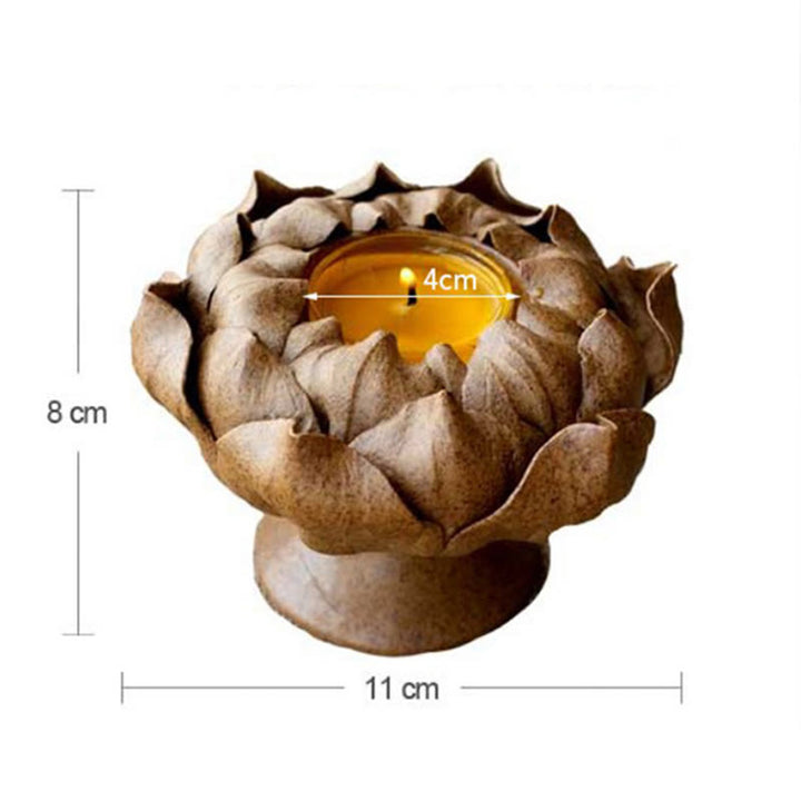 Quemador de incienso de cerámica con diseño de flor de loto y Buddha Stones , decoración para el hogar