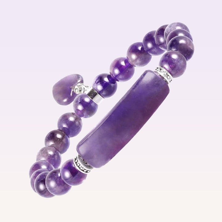 Pulsera de cuentas curativas de corazón de amor de cuarzo natural con Buddha Stones