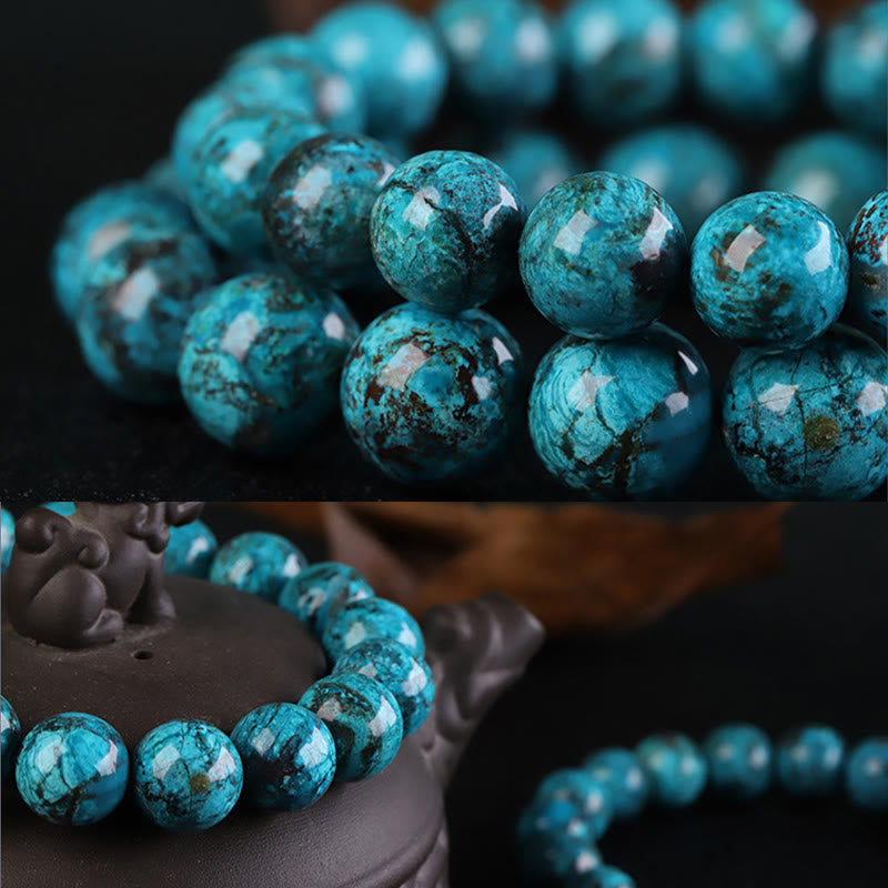 Pulsera de valor de fuerza de piedra fénix natural de Buddha Stones