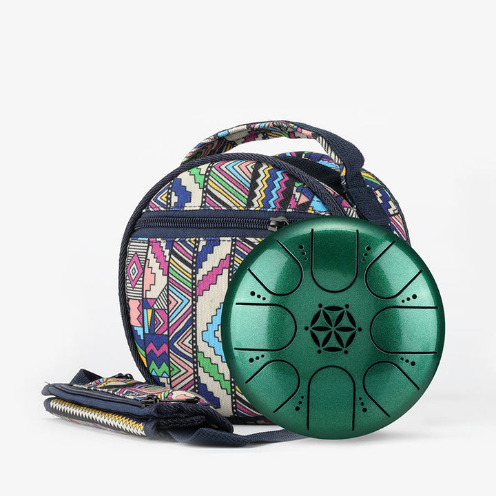 Buddha Stones Steel Tongue Drum Sound Healing Meditación Yoga Drum Kit 8 Notas 5 pulgadas con bolsa de transporte
