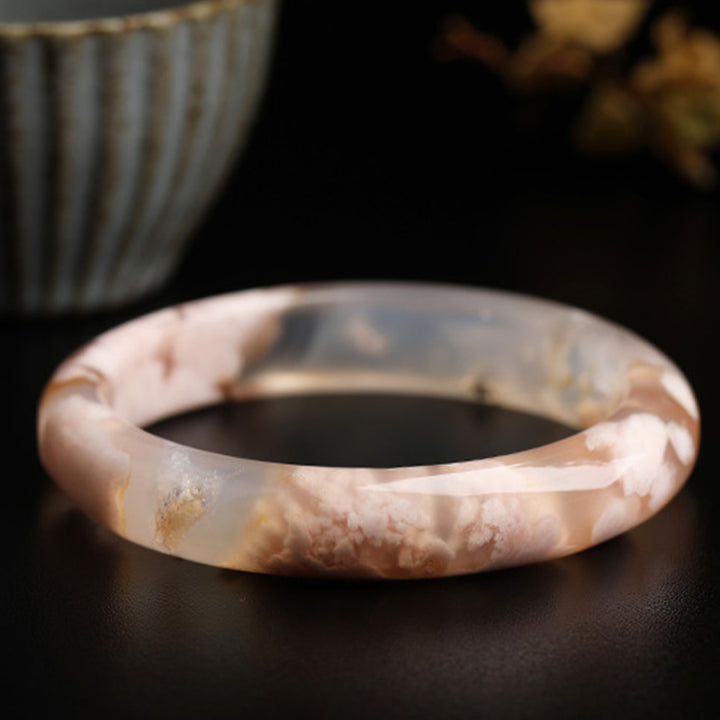 Brazalete de pulsera de paz de ágata natural Sakura