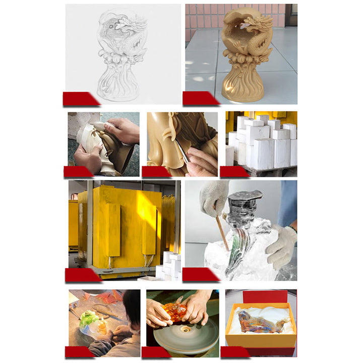 Buddha Stones Kwan Yin Avalokitesvara, estatuilla hecha a mano, pieza de arte de cristal Liuli, estatua de riqueza, decoración para el hogar - image 15