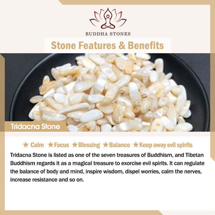 Pendientes colgantes con bendición de flores de magnolia, piedra Tridacna de cobre chapado en oro de 14 quilates con Buddha Stones