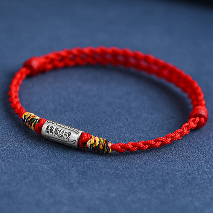 Pulsera tobillera de plata de ley 925 hecha a mano con Buddha Stones, todo va bien, diseño de protección y resistencia - image 5