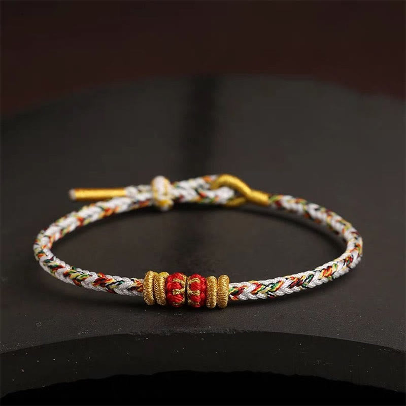 Pulsera trenzada de la suerte con nudo King Kong y cuerda colorida hecha a mano con Buddha Stones - image 15
