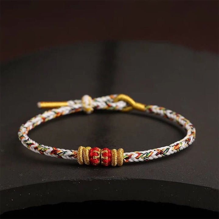 Pulsera trenzada de la suerte con nudo King Kong y cuerda colorida hecha a mano con Buddha Stones - image 15