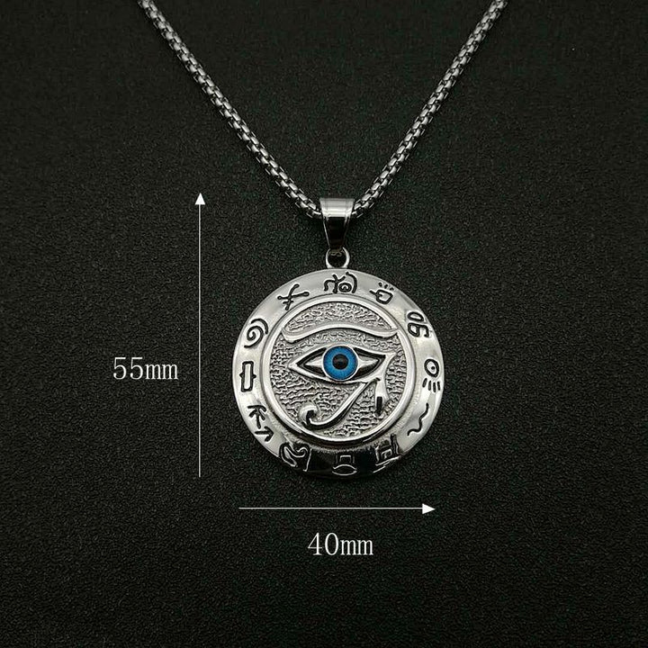Colgante de collar de protección Ojo de Horus con Buddha Stones