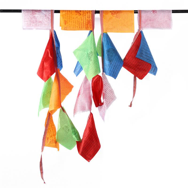 Bandera tibetana de oración al aire libre auspiciosa de caballo de viento de 5 colores