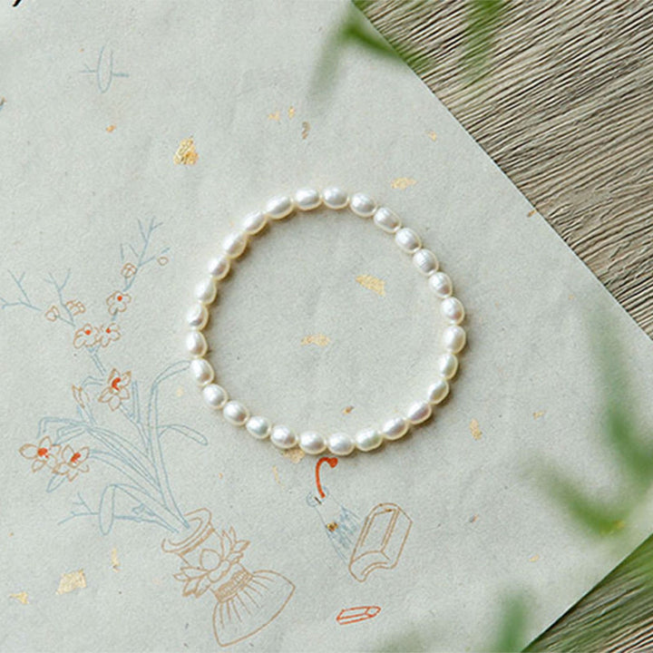 Pulsera con cuentas curativas de perlas naturales de Buddha Stones