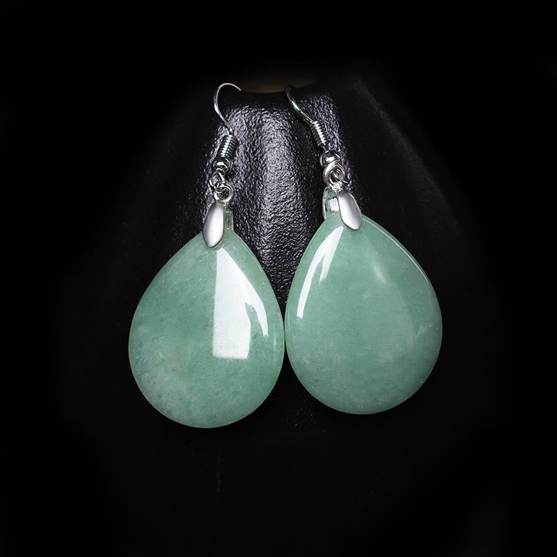 Pendientes colgantes curativos de aventurina natural con Buddha Stones