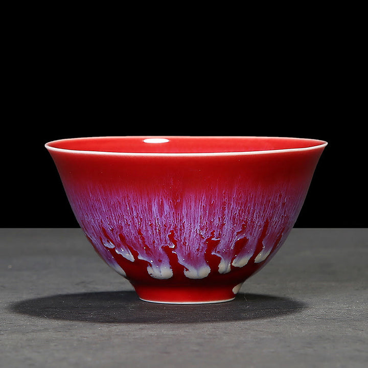 Taza de té de cerámica con cambio de horno de esmalte Jianzhan chino , Buddha Stones, taza de té Tenmoku Kung Fu