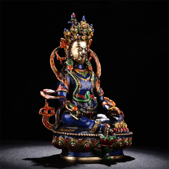Estatuilla amarilla de Jambhala Bodhisattva, estatua de cobre de serenidad, decoración del hogar - image 1