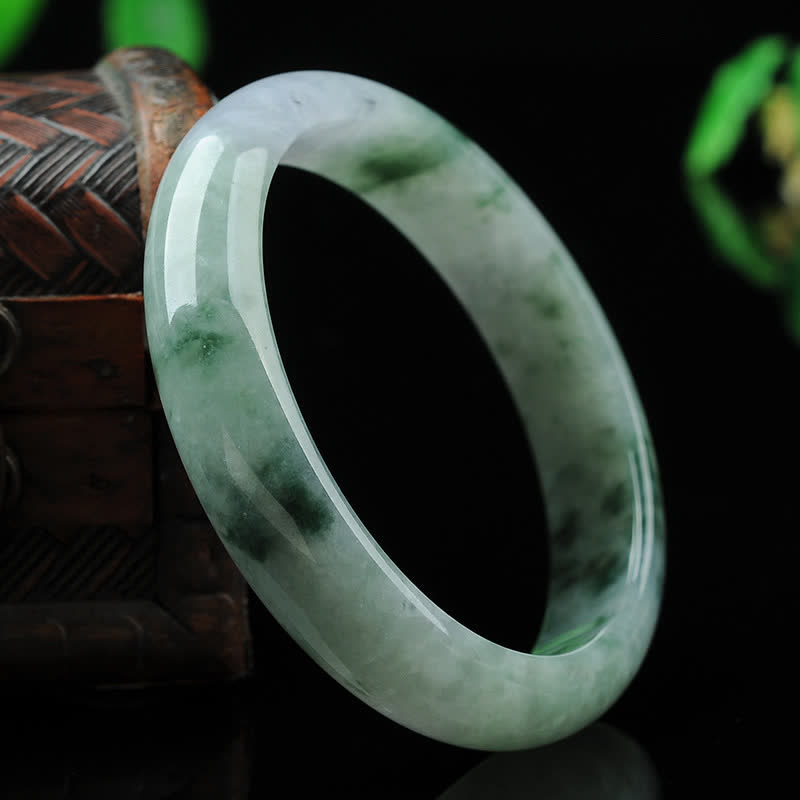 Brazalete de pulsera de prosperidad con bendición de la suerte de jade