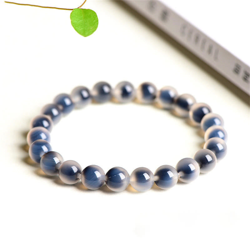 Pulsera de cuentas de fuerza de armonía de ágata de caramelo colorida natural de Buddha Stones