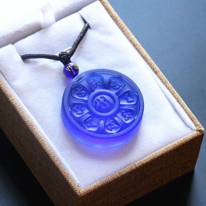 Collar de iluminación de loto Liuli Manjusri con Buddha Stones