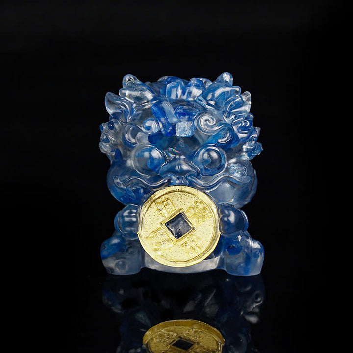 Buddha Stones hechas a mano, moneda de oro PiXiu, cristal Fengshui, energía, fortuna, decoración del hogar